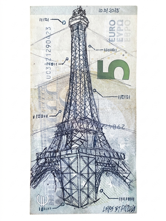 Banknote Original #04 — Parisian Iron & Ink: Eiffel Tower (1/1)