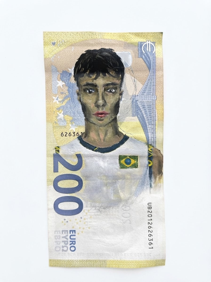 Self portrait on banknote
